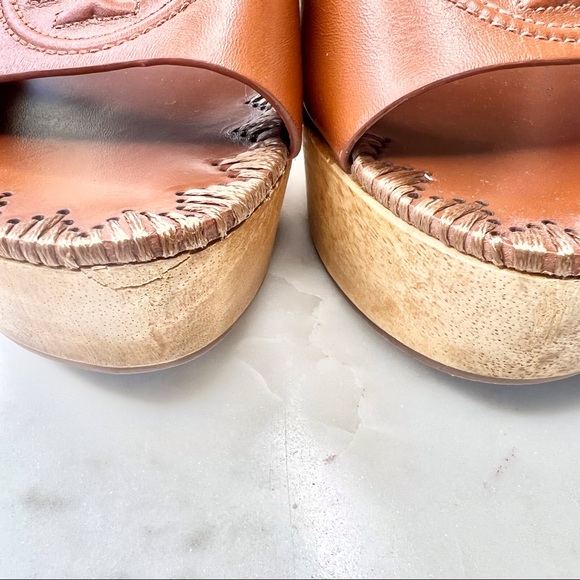 Tory Burch Patty 80mm Wedge Slide with Embossed logo~ Size 7 - Picture 12 of 13